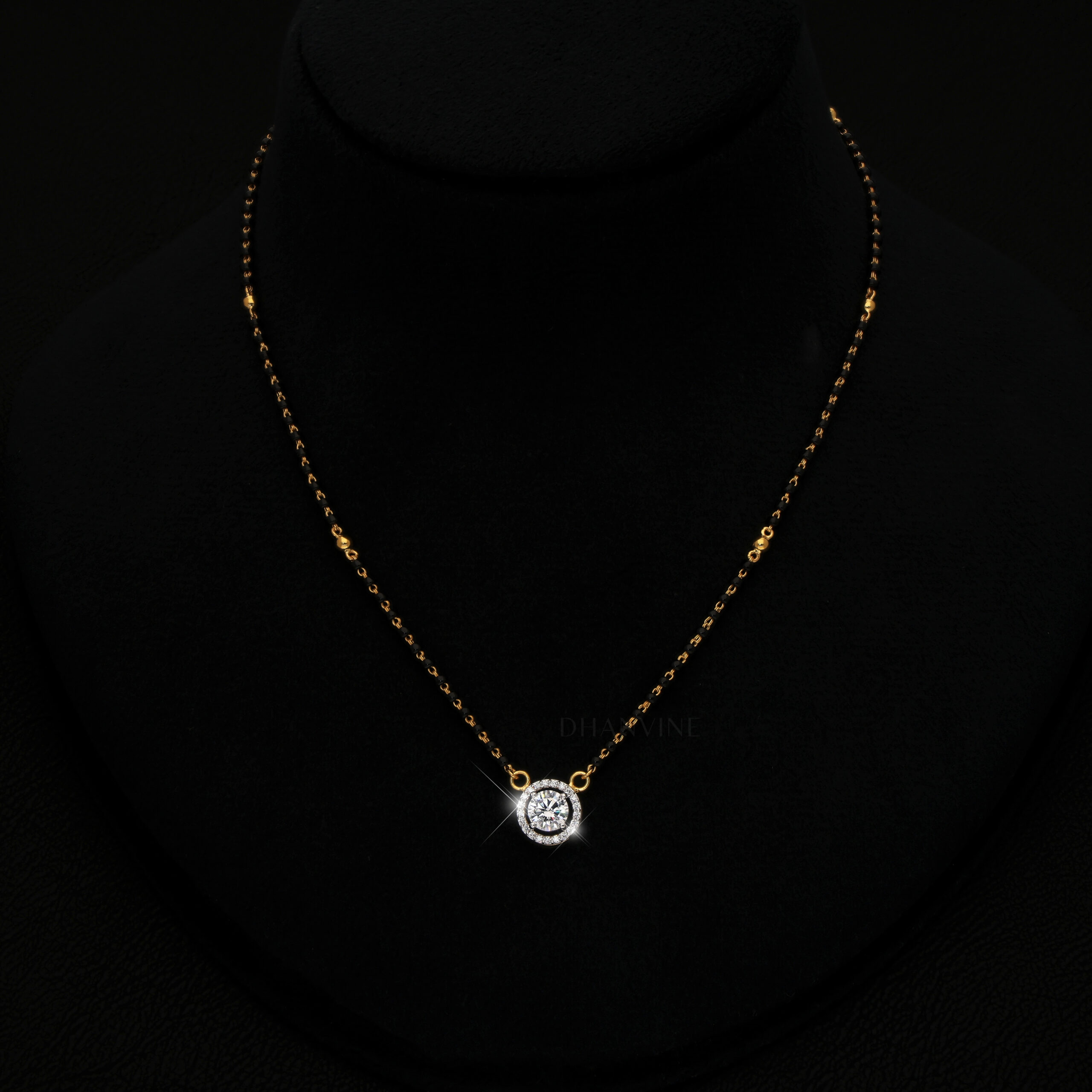 Dhanvine Jewels mangalsutra necklace, craftsmanship detail