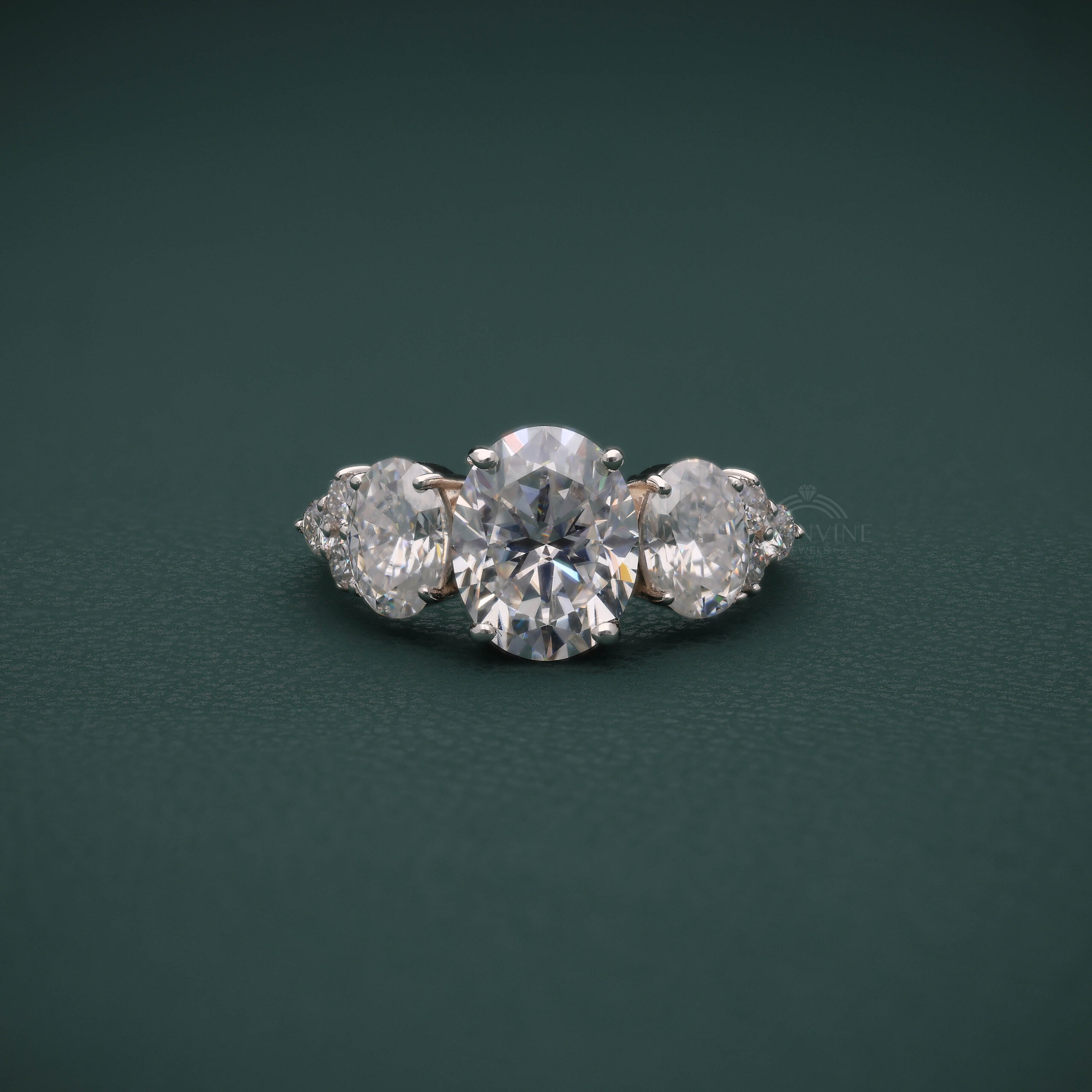 Three-stone diamond ring, part of the Featured Collection