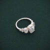 E Dhanvine Jewels R 3_2 Three Stone Oval Cut Diamond Ring in White Gold | Luxury Engagement Ring for Women