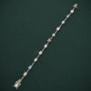 Multi-Color Heart Diamond Bracelet