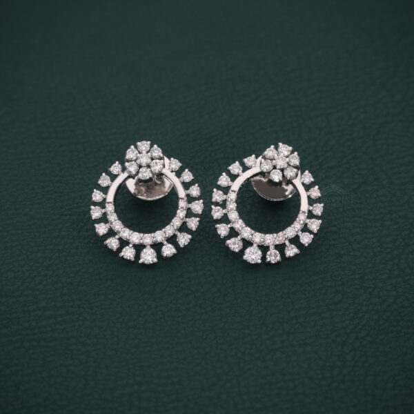 Floral Halo Diamond Earrings