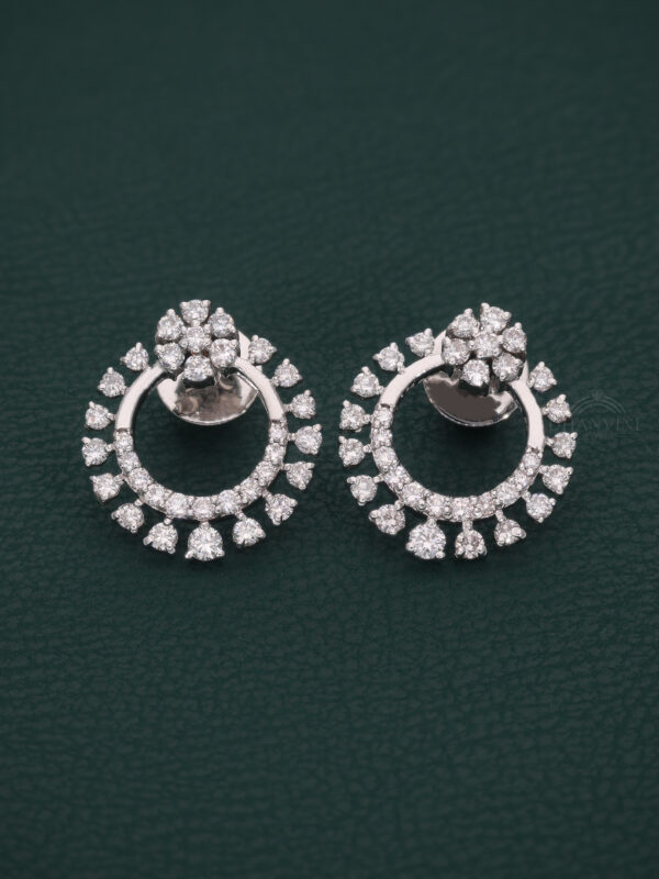 Floral Halo Diamond Earrings