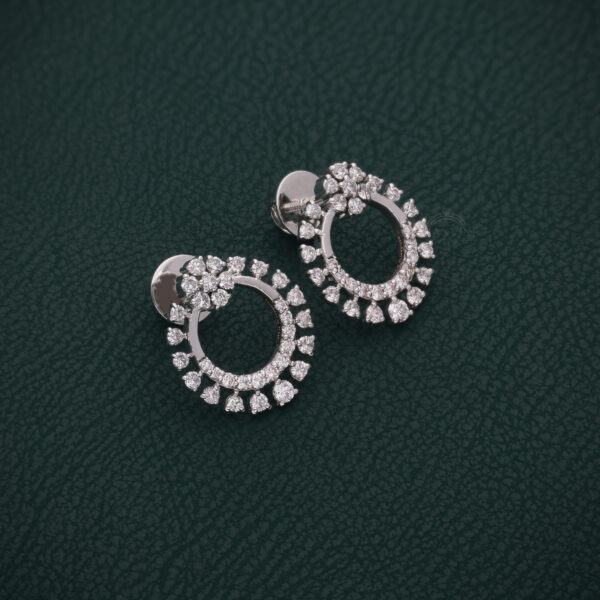 Floral Halo Diamond Earrings