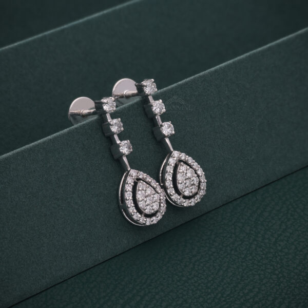 Teardrop Dangle Diamond Earrings