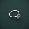 Green Gemstone Halo Ring