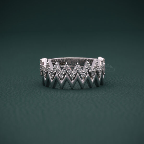 Zigzag Diamond Band Ring