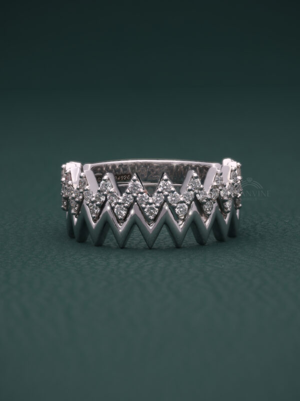 Zigzag Diamond Band Ring